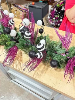 Garlands^A&B Floral 5' Glitte Pine Garland In Assorted Colors
