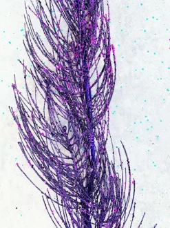 Mardi Gras^A&B Floral 5' Glitte Pine Garland In Assorted Colors