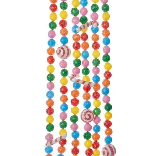 Garlands^Kurt S. Adler 6' Peppermint Candy And Ball Garland