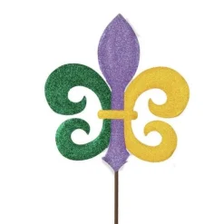 Pot Stakes^The Round Top Collection All Glitter Mardi Gras Icons