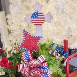 Table Decor^The Round Top Collection American Flag Charm
