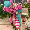 Ribbon^Reliant Ribbon Azalea Cabana Striped Ribbon, 4" X 10Yd
