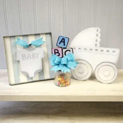 Celebrate Baby^The Round Top Collection Baby Block Finial