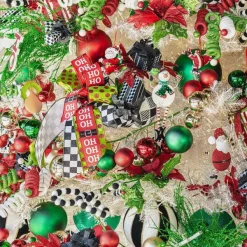 Garlands^RAZ Ball Garland In Red, Green And Gold, 4'