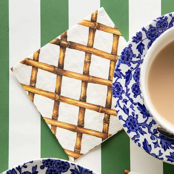 Kitchen & Dining^Hester & Cook Bamboo Lattice Cocktail Napkin Set
