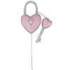 Sprays^Liberty Floral Barbie Style Pink Bling Heart Lock & Key Spray