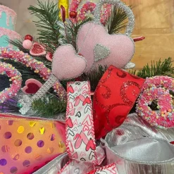 Sprays^Liberty Floral Barbie Style Pink Bling Heart Lock & Key Spray