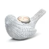 Spring^Two's Company Basket Weave Pattern Bird Cachepot