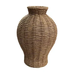 Decorative Containers^Two's Company Basket Weave Pattern Vase