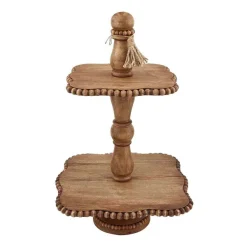 Tiered Trays^Mudpie Beaded Tiered Tray
