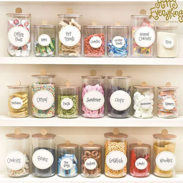 Kitchen & Dining^Happy Everything Big Wooden Lid Glass Jar By !