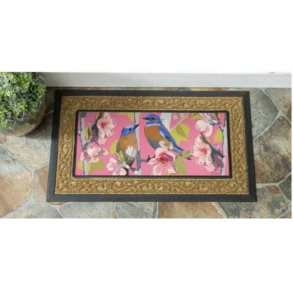 Spring^Evergreen Birdies On Cherry Blossoms Sassafras Switch Mat