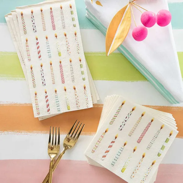 Kitchen & Dining^Hester & Cook Birthday Candle Cocktail Napkin Set