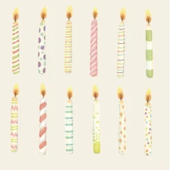 Party Diy^Hester & Cook Birthday Candle Cocktail Napkin Set