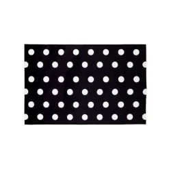 Rugs & Mats^Evergreen Black & White Dots Peeper Layering Mat