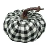Table Decor^Liberty Floral Black And White Check Fabric Plaid Pumpkin