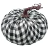 Focal Points^Liberty Floral Black And White Gingham Pumpkin