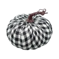 Focal Points^Liberty Floral Black And White Gingham Pumpkin