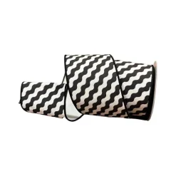 Spring Ribbon^Farrisilk Black And White Illusion Ribbon, 4" X 10Yd