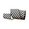 Ribbon^Farrisilk Black And White Illusion Ribbon, 4" X 10Yd