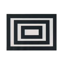 Rugs & Mats^Evergreen Black And White Layering Mat