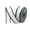 Ribbon^Farrisilk Black And White Luster Cord Ribbon, 1.5" X 10Yd