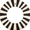 Wall Decor^The Round Top Collection Black And White Wreath With Grommet Hanger