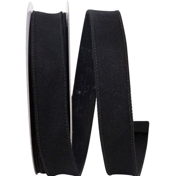 Ribbon^Reliant Ribbon Black Felt Petite Ribbon, 1" X 10Yd