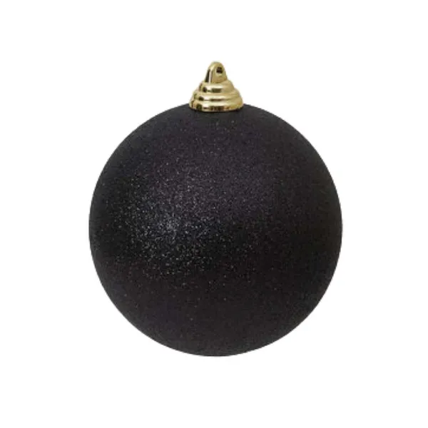Ball Ornaments^Farrisilk Black Glitter Ball Ornament, 6"