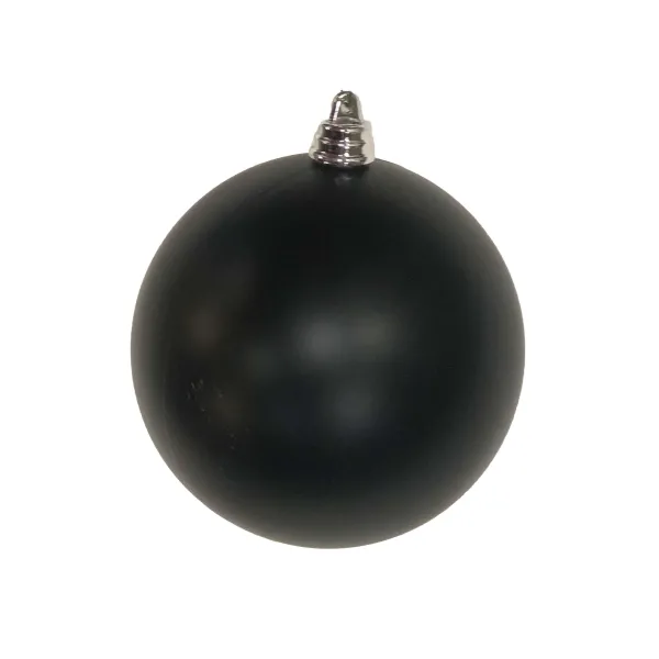Happy New Year^Farrisilk Black Matte Ball Ornament, 8"
