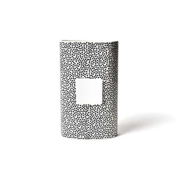 Table Decor^Happy Everything Black Small Dot Big Oval Vase By !