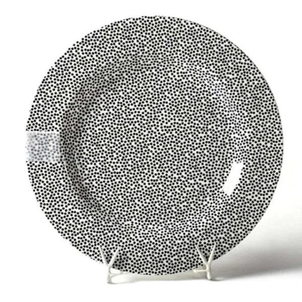 Table Decor^Happy Everything Black Small Dot Big Round Entertaining Platter By !