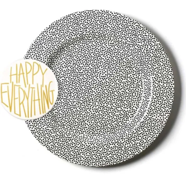 Kitchen & Dining^Happy Everything Black Small Dot Big Round Entertaining Platter By !