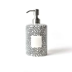 Kitchen & Dining^Happy Everything Black Small Dot Cylinder Soap Pump By !