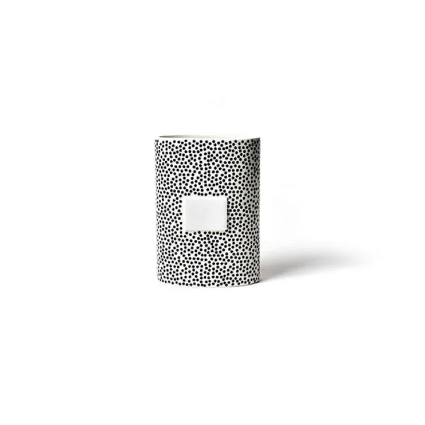 Decorative Containers^Happy Everything Black Small Dot Oval Vase By !