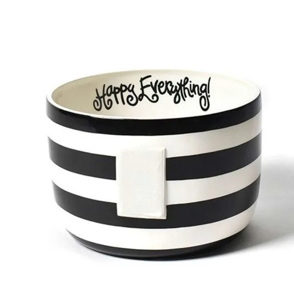 Kitchen & Dining^Happy Everything Black Stripe Big Bowl By !