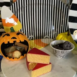 Kitchen & Dining^Happy Everything Black Stripe Big Oval Platter By !