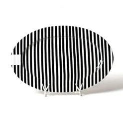 Kitchen & Dining^Happy Everything Black Stripe Big Oval Platter By !