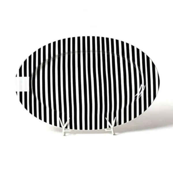 Kitchen & Dining^Happy Everything Black Stripe Big Oval Platter By !