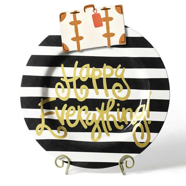 Kitchen & Dining^Happy Everything Black Stripe Big Platter By !