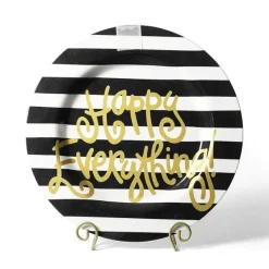 Kitchen & Dining^Happy Everything Black Stripe Big Platter By !