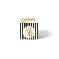 Diy Containers^Happy Everything Black Stripe Medium Nesting Cube By !