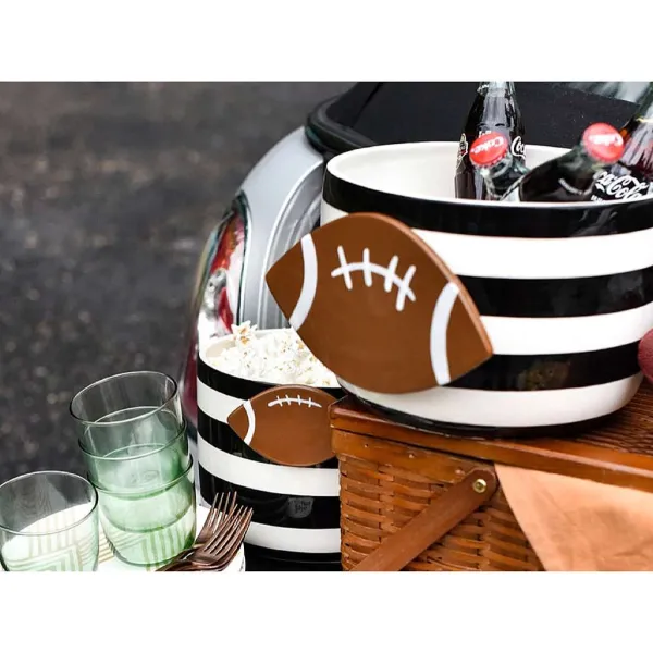 Kitchen & Dining^Happy Everything Black Stripe Mini Bowl By !