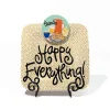 Table Decor^Happy Everything Black Swirl Mini Plate Stand By !