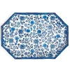 Spring^Two's Company Blue Floral Pattern Octagonal Serving Tray