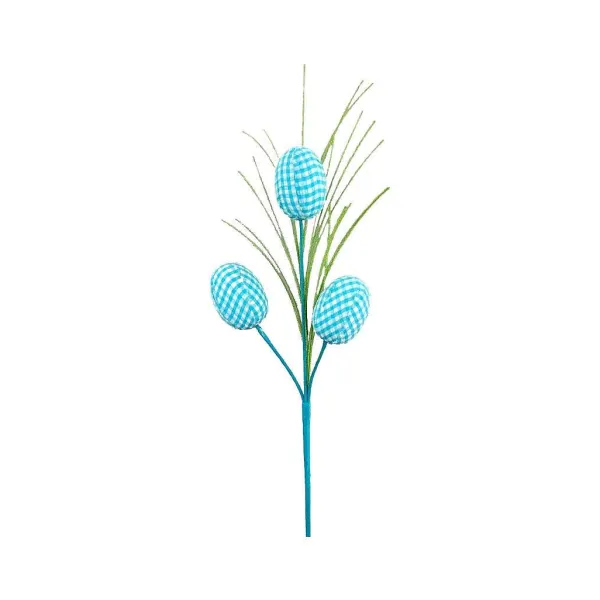 Floral^Liberty Floral Blue Gingham Egg Pick