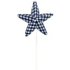 Floral^Liberty Floral Blue Gingham Star Pick
