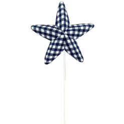 Floral^Liberty Floral Blue Gingham Star Pick