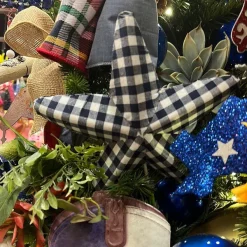 Floral^Liberty Floral Blue Gingham Star Pick