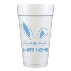 Party Diy^Sip Hip Hooray Blue Happy Easter Foam Cups